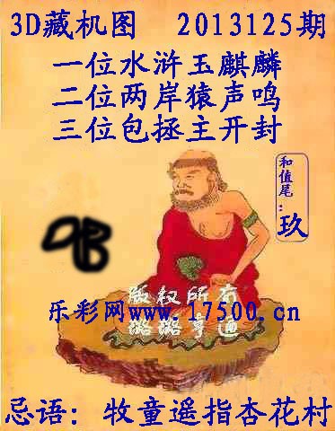 13125期福彩3d藏机图
