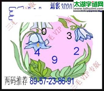 3d303期：老版三毛中奖图谜