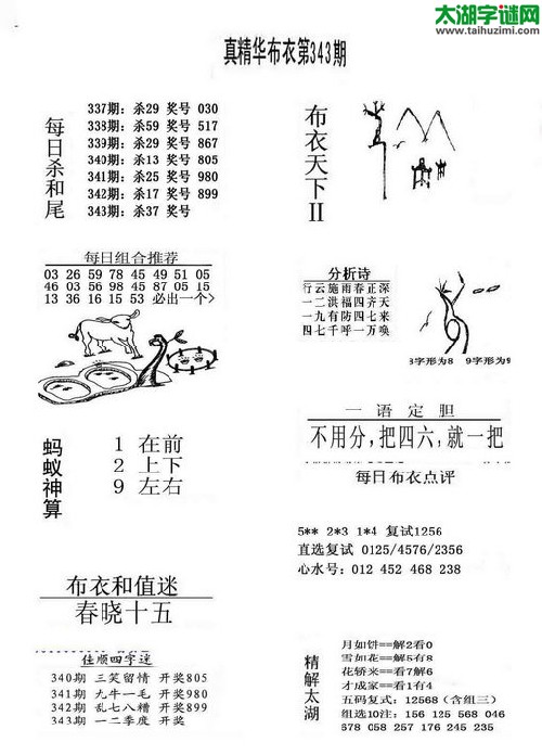 3d343期：精华布衣天下图库