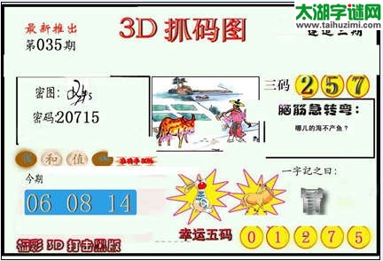 3d035期：红五图库（杀号定胆）