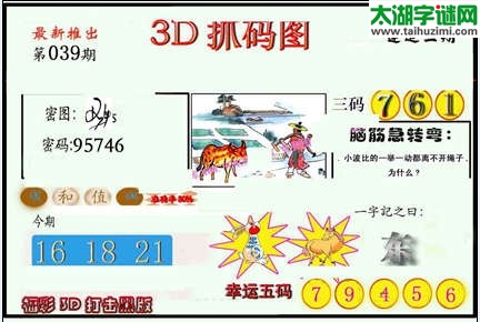 3d039期：红五图库（杀号定胆）