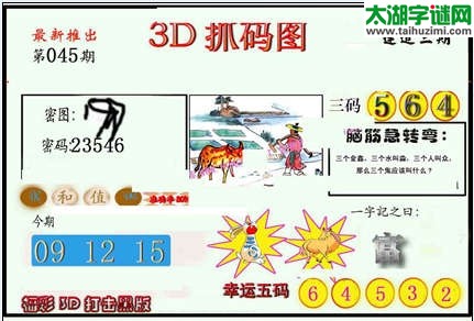 3d045期：红五图库（杀号定胆）