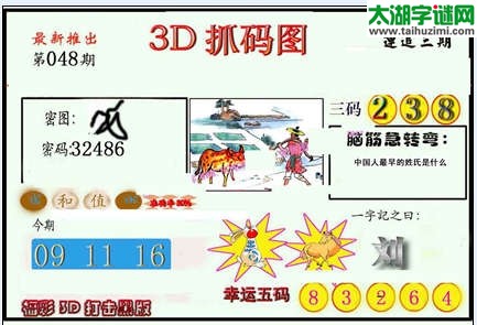 3d048期：红五图库（杀号定胆）