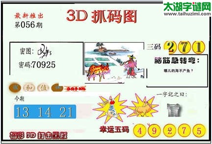 3d056期：红五图库（杀号定胆）