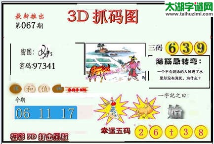 3d067期：红五图库（杀号定胆）