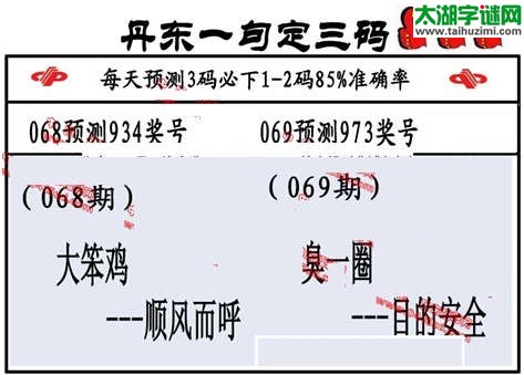 3d069期：丹东一句定三码【臭一圈--目的安全】