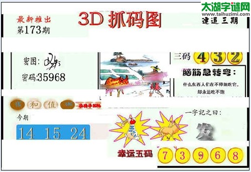 3d173期：红五图库（杀号定胆）