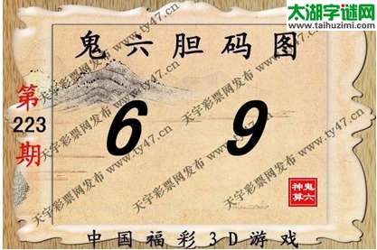 鬼六神算胆码图-14223期