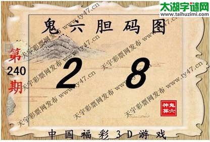 鬼六神算胆码图-14240期