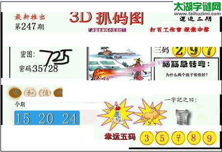 3d247期：红五图库（杀号定胆）