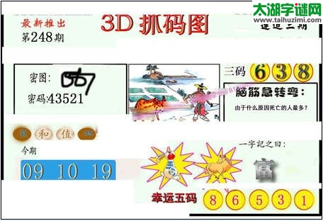 3d248期：红五图库（杀号定胆）