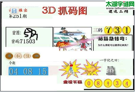 3d251期：红五图库（杀号定胆）