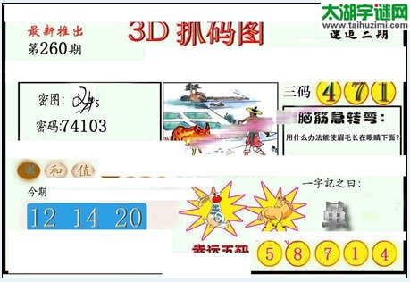 3d260期：红五图库（杀号定胆）