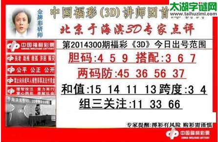 于海滨专家点评14300期