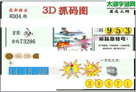 3d304期：红五图库（杀号定胆）