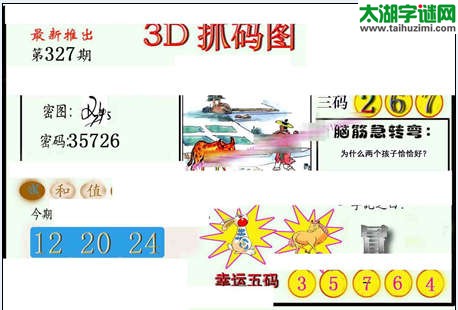 3d327期：红五图库（藏宝抓码图）