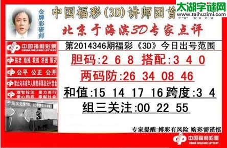 于海滨专家点评14346期