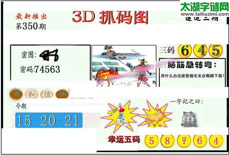 3d350期：红五图库（藏宝抓码图）