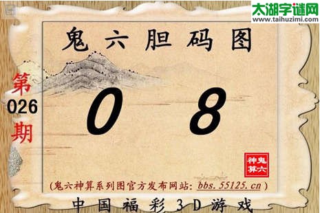 鬼六神算胆码图-15026期