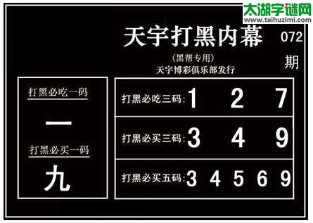 天宇图谜一句定三码-15072期