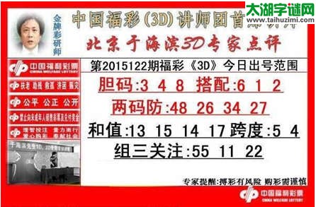 于海滨专家点评15122期