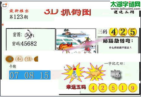 3d123期：红五图库（藏宝抓码图）