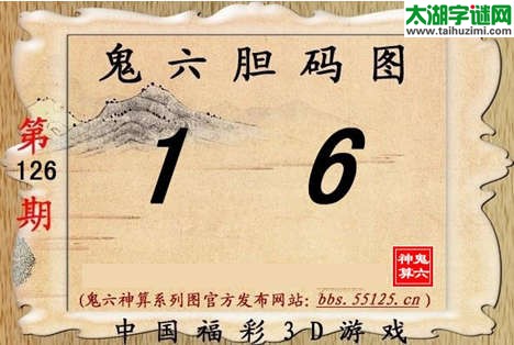 鬼六神算胆码图-15126期