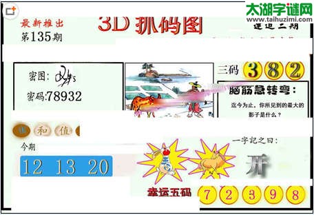 3d135期：红五图库（藏宝抓码图）