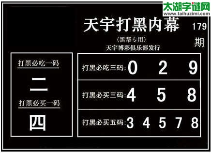 3d179期：天宇图谜(胆码杀号+必买五码)