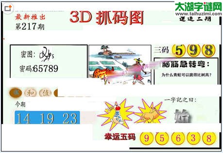 3d217期：红五图库（藏宝抓码图）