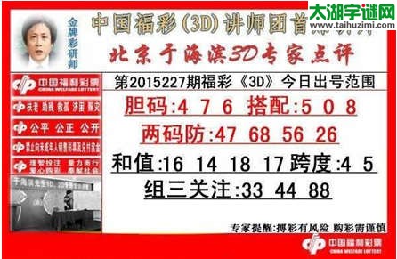 于海滨专家点评15227期