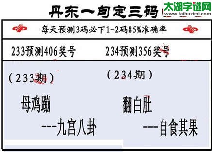 福彩3d第15234期山东真诀