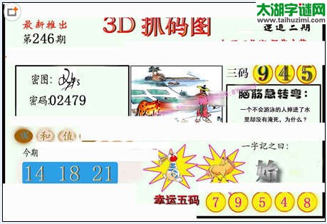 3d246期：红五图库（藏宝抓码图）