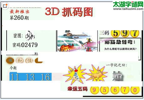 3d260期：红五图库（藏宝抓码图）