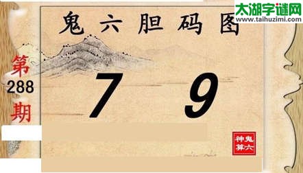 鬼六神算胆码图-15288期