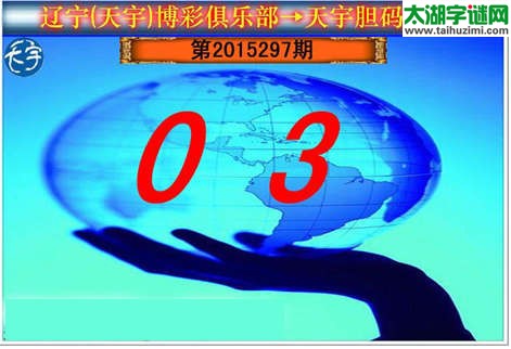 天宇图谜第2015297期胆码图