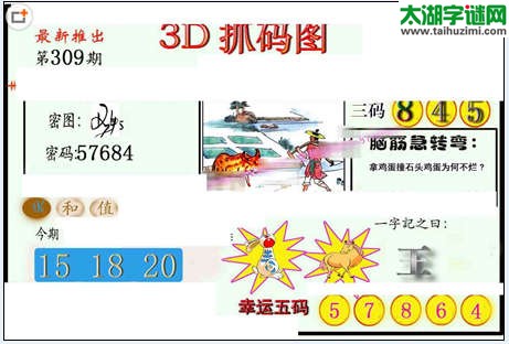 3d309期：红五图库（藏宝抓码图）