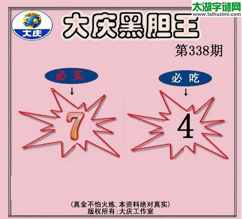 3d338期：大庆黑胆王图迷