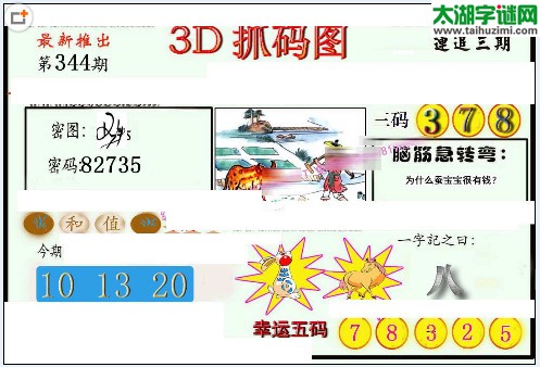 3d344期：红五图库（藏宝抓码图）