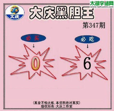 3d347期：大庆黑胆王图迷