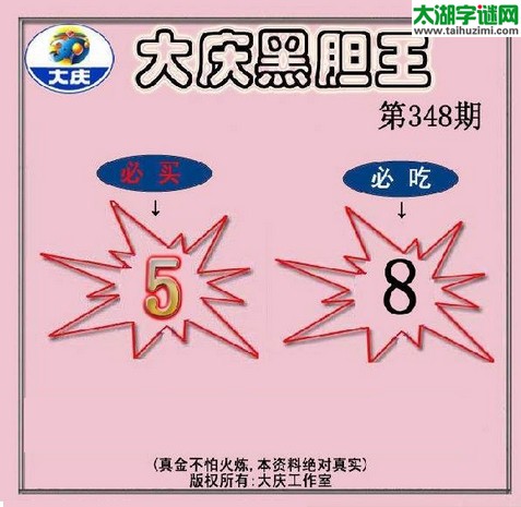 3d348期：大庆黑胆王图迷