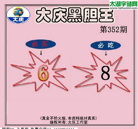 3d352期：大庆黑胆王图迷