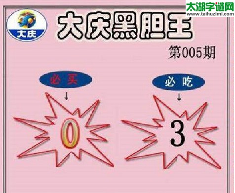 3d005期：大庆黑胆王图迷