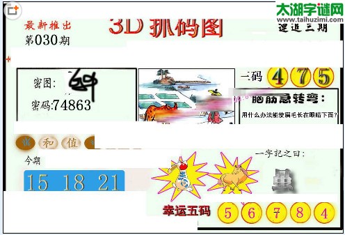 3d030期：红五图库（藏宝抓码图）