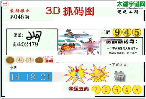 3d046期：红五图库（藏宝抓码图）