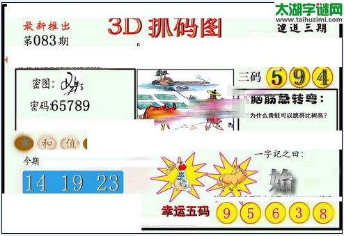 3d083期：红五图库（幸运五码）