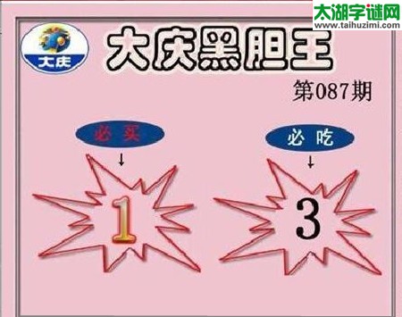 3d087期：大庆黑胆王图迷