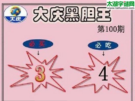 3d100期：大庆黑胆王图迷