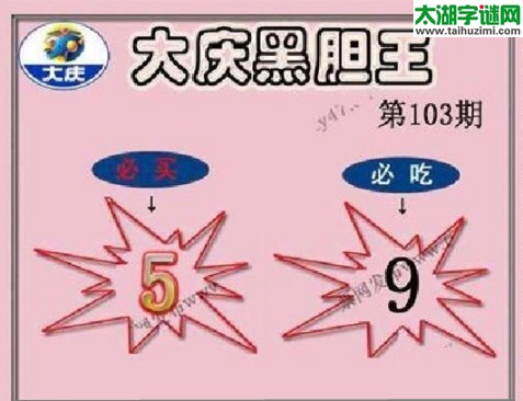 3d103期：大庆黑胆王图迷