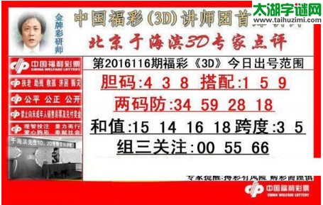 于海滨专家点评16116期